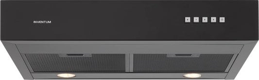 Hotte encastrable Inventum AKO6015ZWA 60 cm - Débit d'aspiration 350 m³/h - Convient aux grandes cuisines - 3 vitesses - Spots LED - Évacuation vers l'extérieur et recirculation - Noir