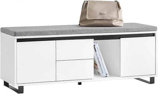 SoBuy Meuble à chaussures - FSR176-W - MDF - Max. 230Kg - 110x35x42cm - Blanc