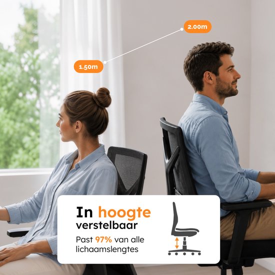 Fauteuil de bureau ergonomique Roveo - Fauteuil de gaming de bureau - Fauteuil de gaming pour adultes - Fauteuil gaming - Noir