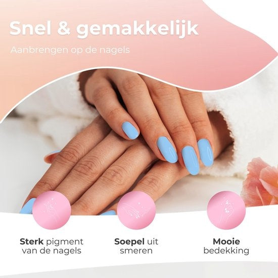 Vernis semi permanent Moods Gellac - Set de 6 pièces - Vernis à ongles en gel - 8ML - Edition été - Gellac - Nails - Gel Polish Starter Pack - Couleurs d'été