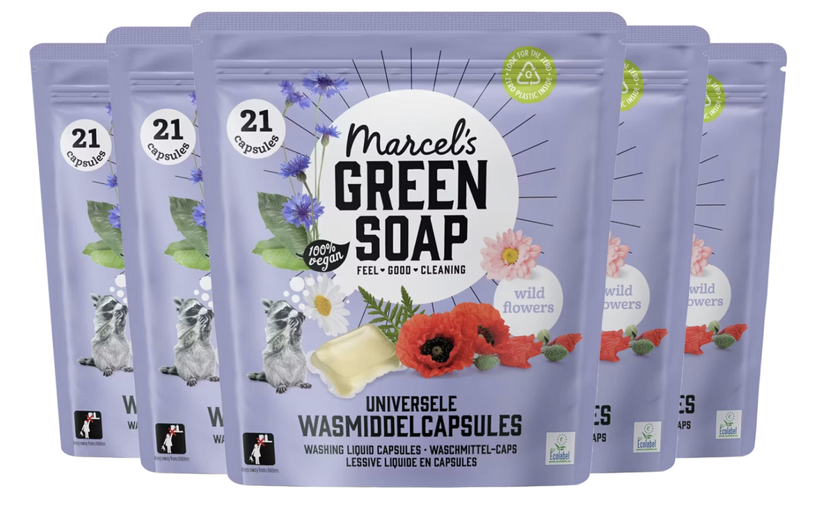 Capsules de cire universelle de Marcel's Green Soap fleurs sauvages - 105 pièces