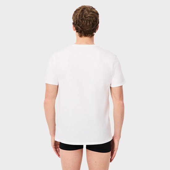 T-shirt rond 100% coton Lacoste Hommes Blanc (3 pièces) - Taille M