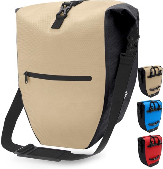 DailySupplies® Sacoche de vélo simple - Sacoches de vélo imperméables pour porte-bagages - Sac de transport avec bandoulière et poignée