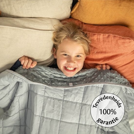 Ella® Couverture lestée pour enfant 2.4kg - 90 x 120cm - Couverture lestée - OEKO-TEX Coton & Minky Fleece