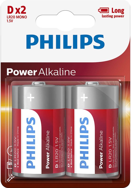 Philips LR20P2B - piles D / LR20 - 2 pièces