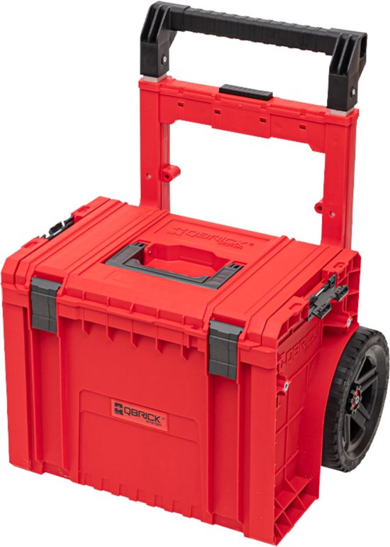 Qbrick System PRO Cart 2.0 Plus RED ULTRA HD empilable 490 x 415 x 660 mm 29 l IP54 poignée télescopique double amovible
