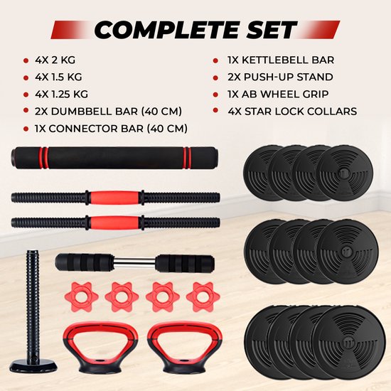 Fitby Dumbells 20 KG - Dumbbells - Weights Set - Adjustable Dumbells - dumbbell set - Dumbell Set - Kettlebell