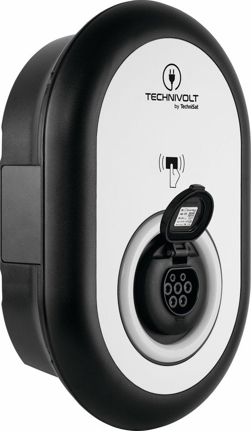 Station de charge Technivolt 100 11 kW avec prise de charge intégrée noir