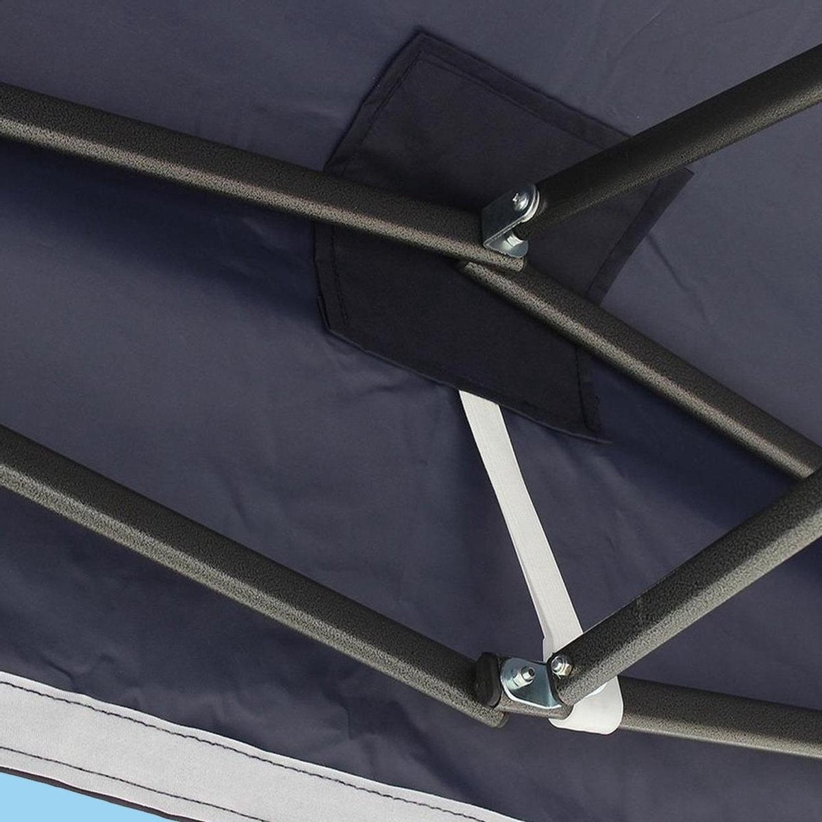Tonnelle de jardin - LifeGoods - 3x3 m - Facile à monter - Pliable - Imperméable - Sac de transport à roulettes - Bleu foncé