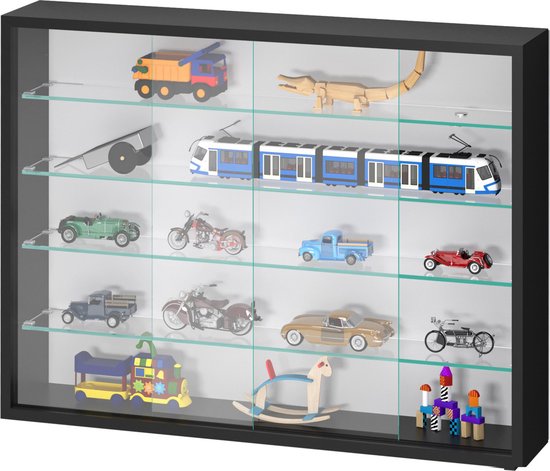 Vitrine debout vitrine murale suspendue - portes coulissantes - 75 x 55 x 14 cm