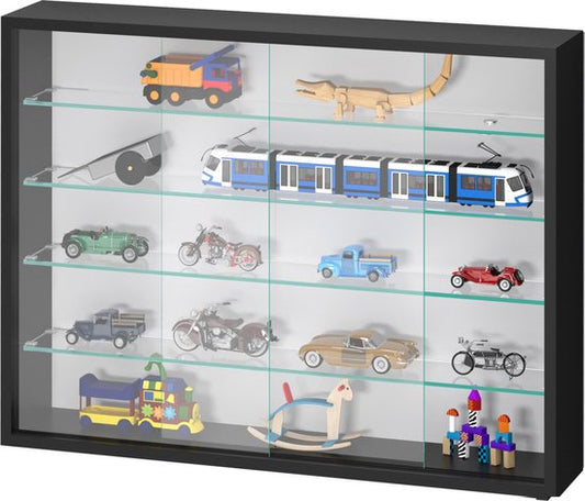 Vitrine debout vitrine murale suspendue - portes coulissantes - 75 x 55 x 14 cm