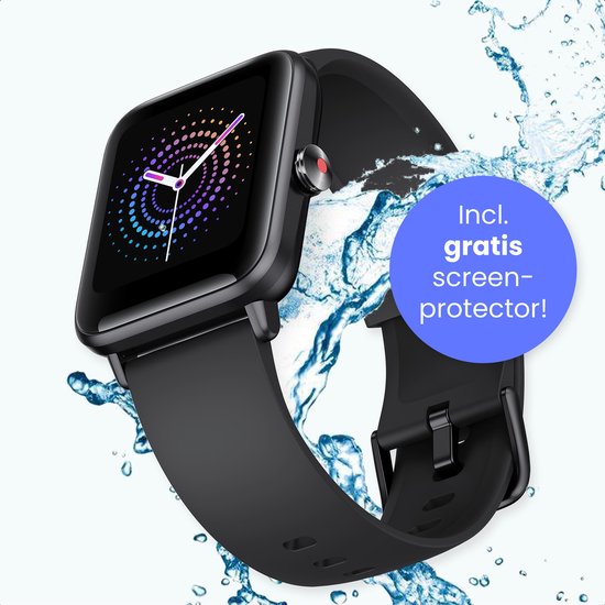 MAOO BOOST Smartwatch - Waterproof - Smartwatch homme - Smartwatch femme - Podomètre - Montre - Cadeau Sinterklaas - Noir