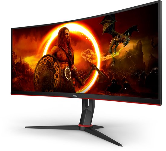 AOC CU34G2XP - Écran de jeu ultrawide incurvé - HDR400 - Hub USB - 180 Hz - 34 pouces