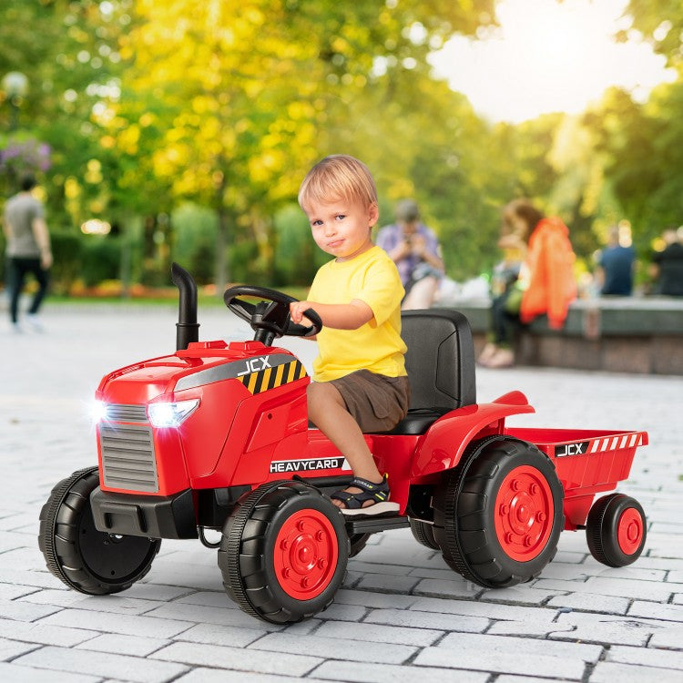 Coast Tractor - PP & Metal - 12V - 3.5 Km/h - 125 cm x 58 cm x 60 cm - Rouge