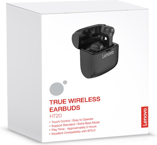 Écouteurs Bluetooth sans fil Lenovo HT20 - Noir
