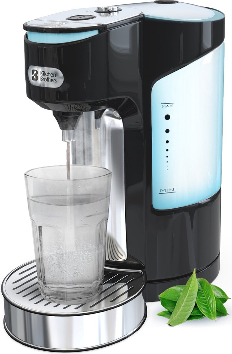 KitchenBrothers  Distributeur d'eau chaude - 2L  - 27,8  x 17,20 x 28  - 3000W - inox/noir