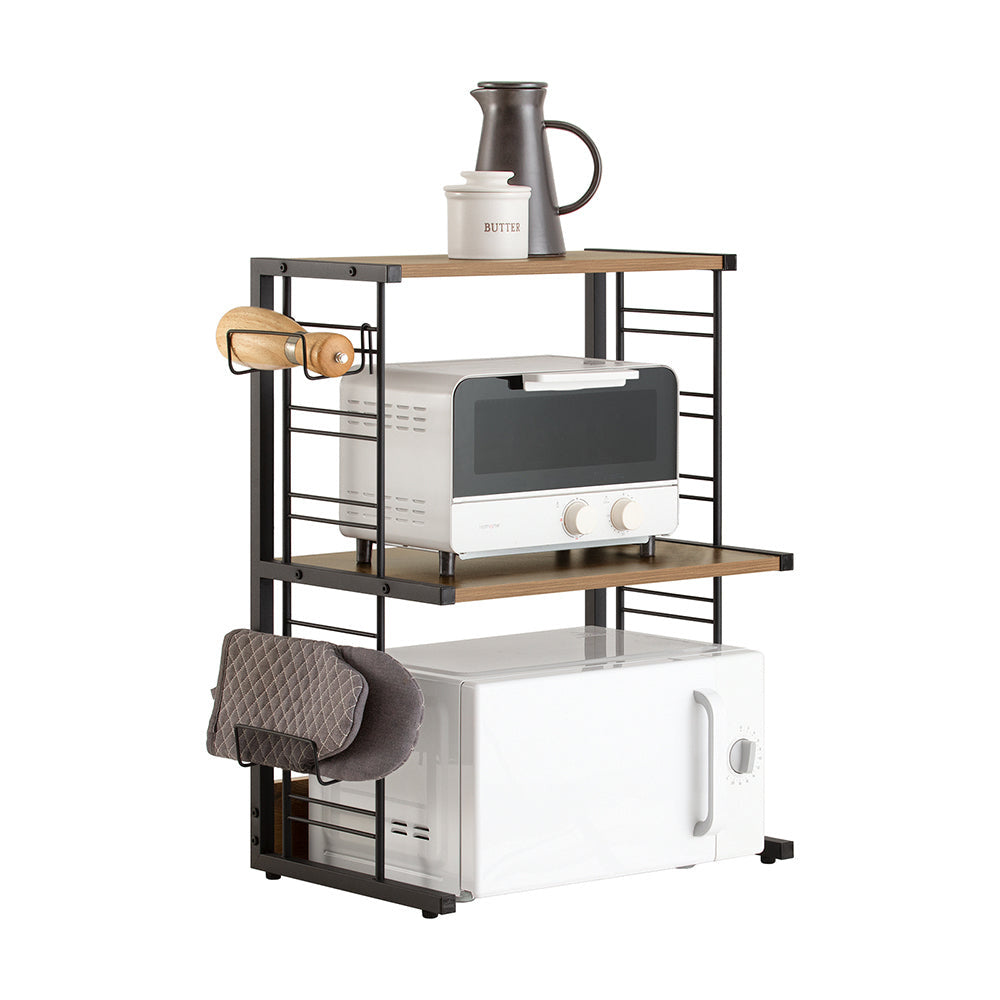 SoBuy Armoire à micro-ondes - 2 couches - 60 x 36 x 72 cm - Capacité de charge de 40 kg