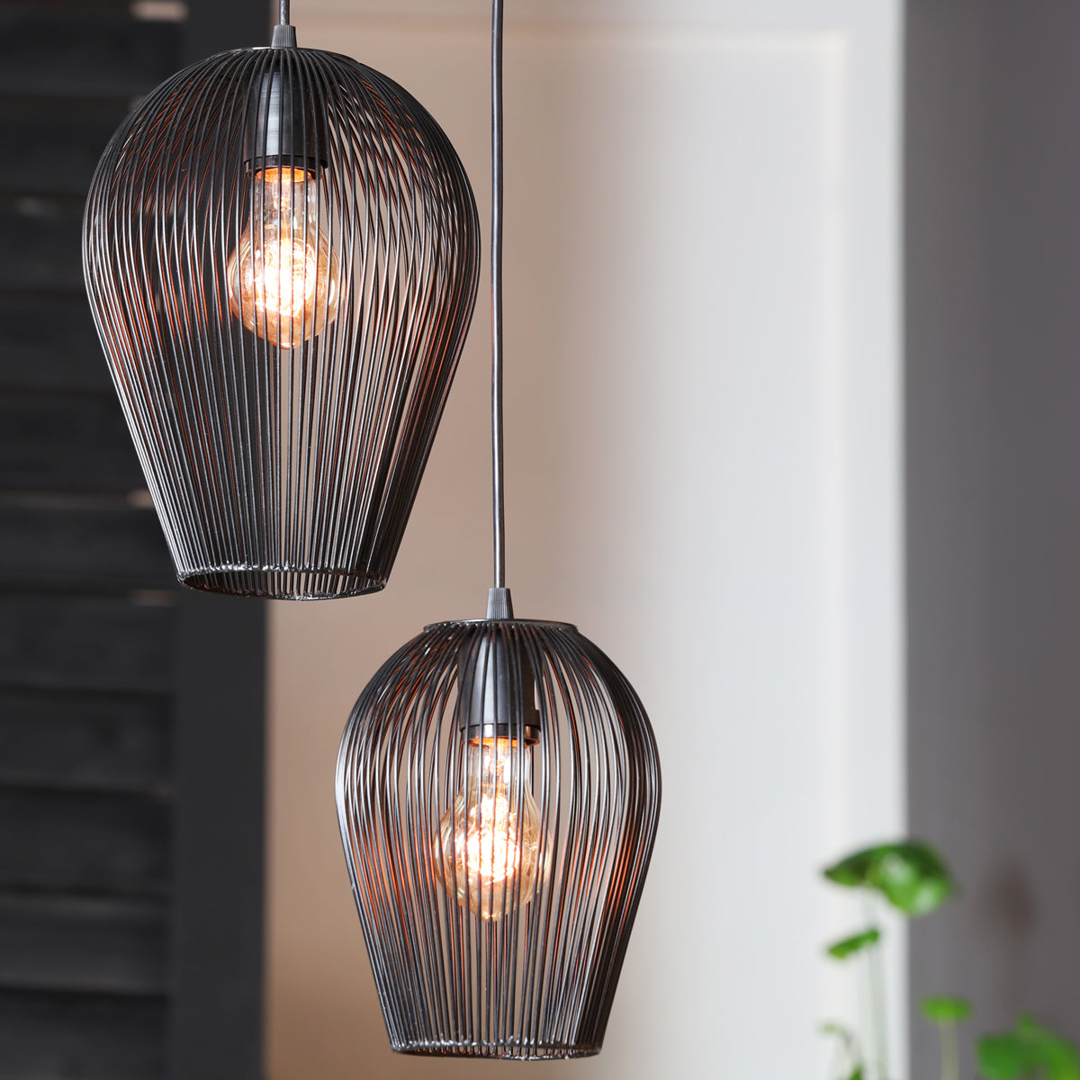 Light & Living Lampe pendante Abby - Ø19 cm - Moderne - Noir