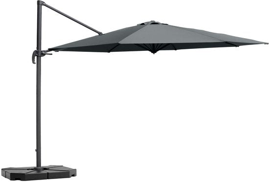 Feel Furniture - Parasol de luxe - Roma 4 x 4 mètres, octogonal - Gris foncé