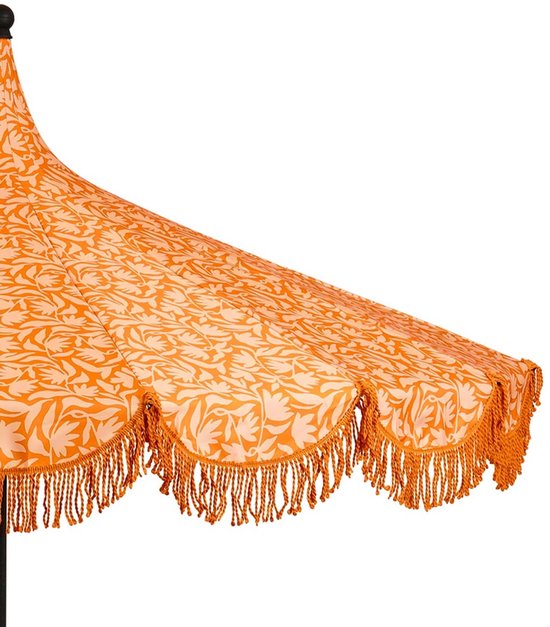 Mica Decorations Kelly Parasol avec sac de transport - Parasol à mât 238 x Ø235 cm - Parasol de jardin ou de balcon - Polyester, acier - Orange