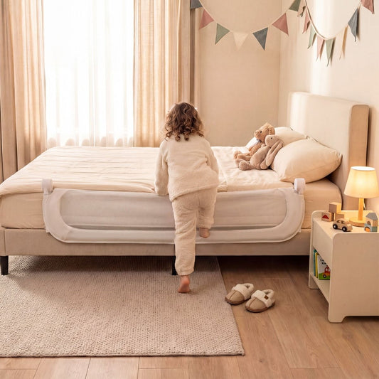 Barrière de lit pliable Coast pour tout-petits - Réglable et pliable - Taille L - Blanc