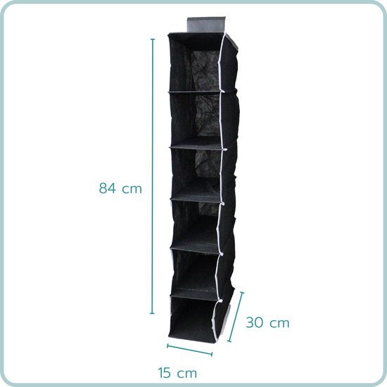 Nordix Organiser - avec 6 compartiments - Suspendre - Rangement - Sac à chaussures - Système de rangement