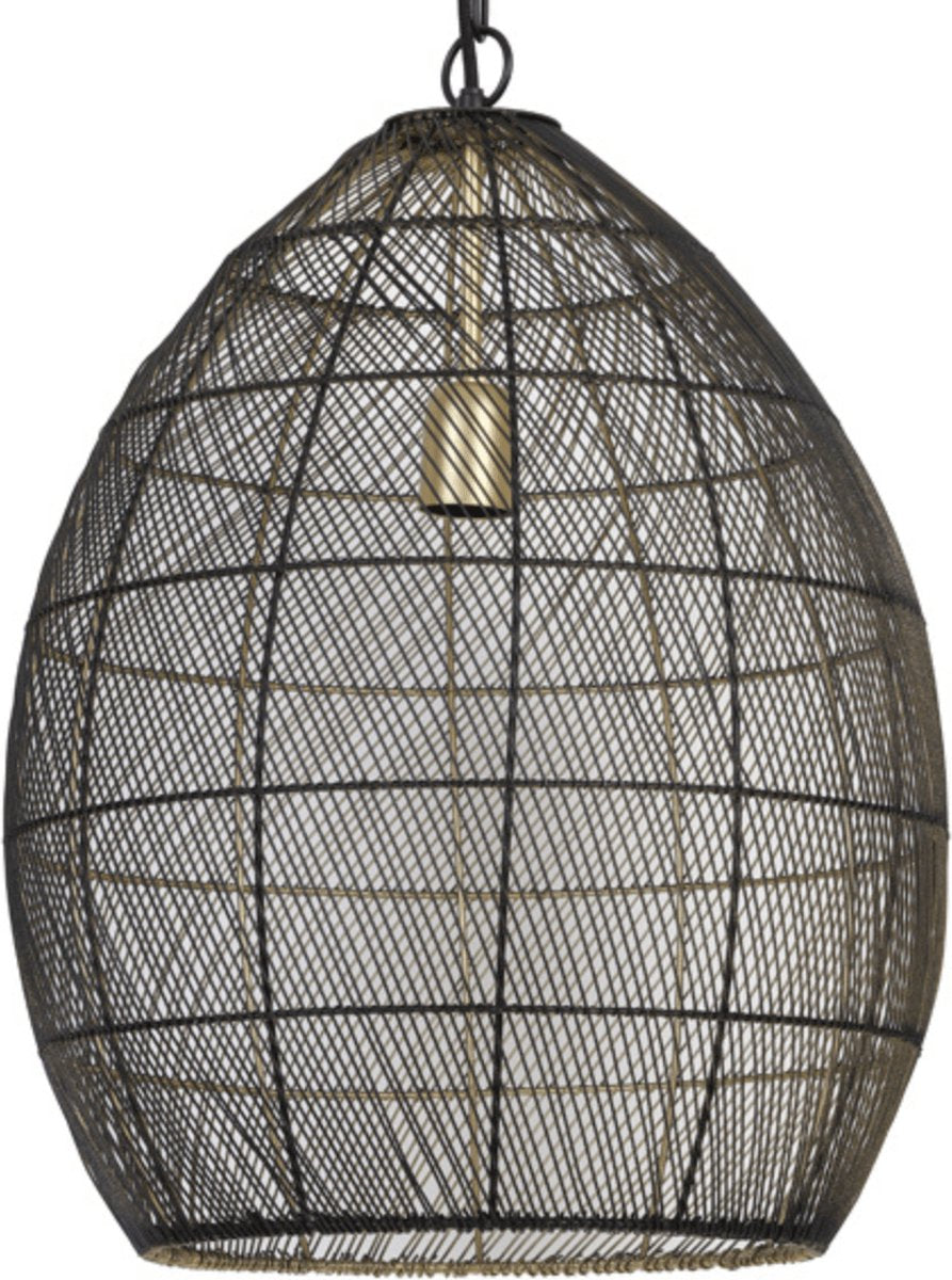 Light & Living Lampe pendante Meya - Noir - Ø40cm - Moderne - Lampes pendantes Salle à manger - Chambre à coucher - Salon