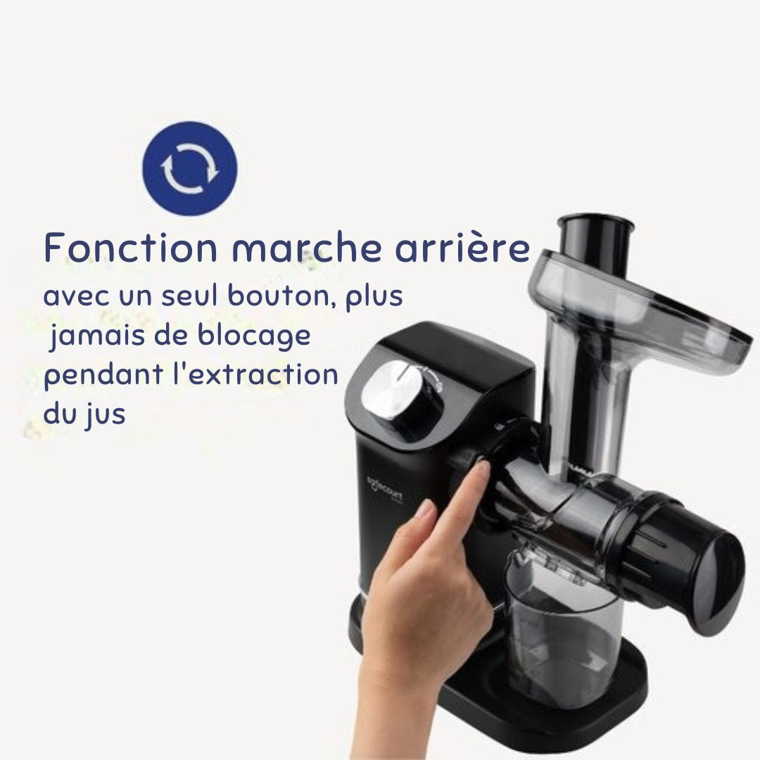 Presse-agrumes - Safecourt Kitchen Slowjuicer -  Presse-légumes et fruits - 300ml - Noir