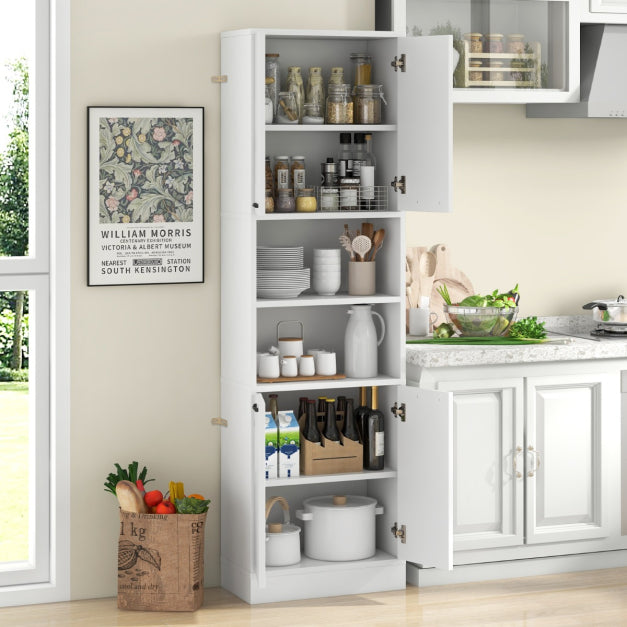 Meuble de cuisine Coast - MDF & bois - 56 x 30 x 190 cm - Blanc