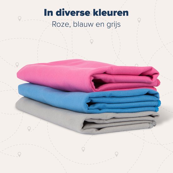 TRVLMORE Set de serviettes de voyage en microfibre - 2 pièces - Petit (40 x 80 cm) & Grand (76 x 150 cm) - Microfibre - Bleu