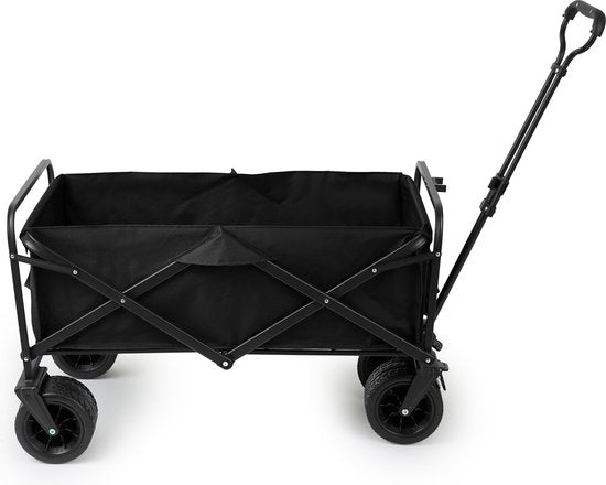 909 Chariot d'extérieur - Pliable - Capacité de charge maximale 80 KG - 100x57x99cm - Noir