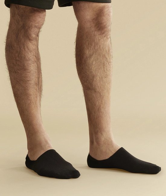 Marcmarcs - 2 paires de chaussettes de baskets invisibles - bande antidérapante au talon - taille 38 - Bleu