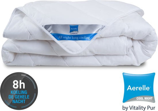 Couette d'été Vitality Pur Cool Night - 240x220 - Double - Rafraîchissante, légère et respirante - Aerelle® Advansa Fibre - Parfaite pour les nuits chaudes