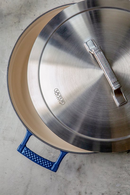 Cocotte en fonte - Saveur Selects - Ø30 cm - Sans PFAS - Compatible Induction, gaz, électrique, céramique - Bleu
