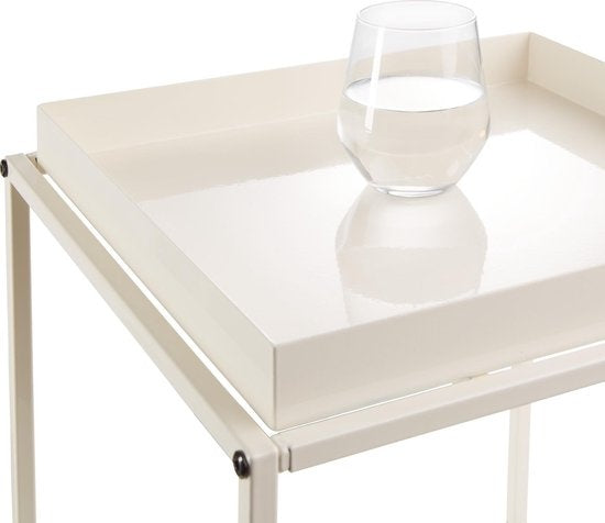 tectake® - Table d'appoint - Petite table basse - crème - 40x40x44cm, charge maximale 30kg - 404184