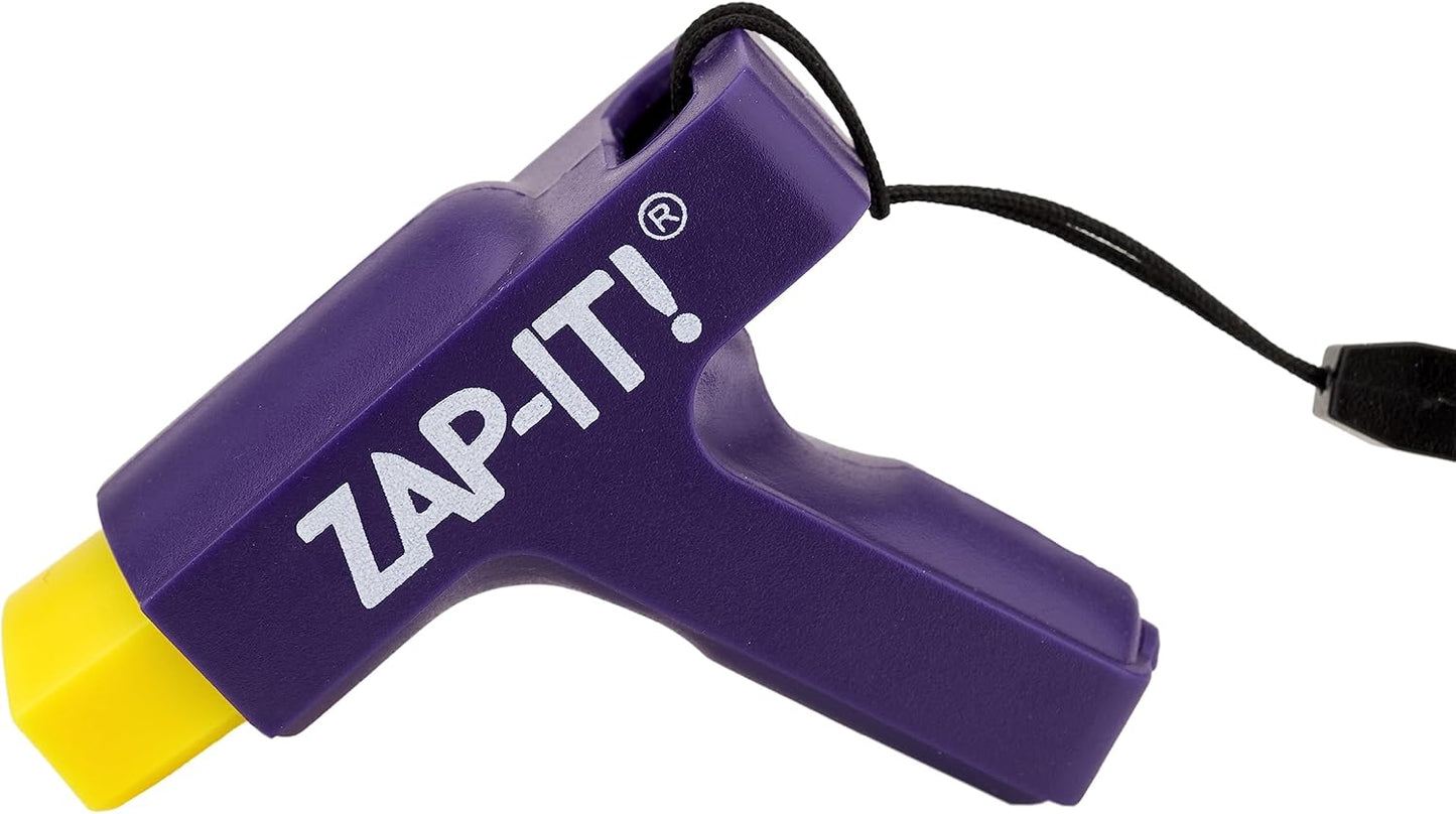 NoMasQuito Zap-It ! Appareil anti-piqûres de moustiques - Piézoélectrique - Sans piles - Violet/Jaune - 17 x 8 x 2,3 cm