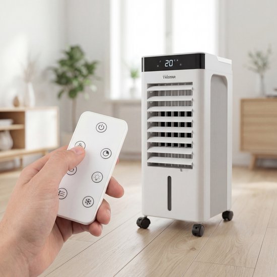 Tristar - Refroidisseur d'air – Portable – Réservoir d'eau de 7 L – Télécommande – 3 modes – Minuterie - AT-5457