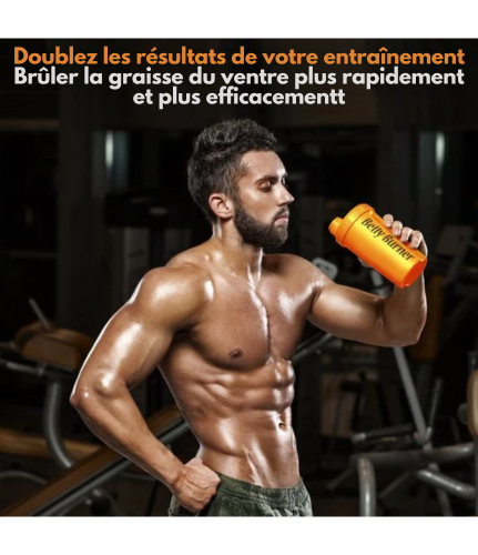 Ceinture d'entrainement abdominale - BB Belly Burner - Bande/Ceinture de sudation - Adulte - Noir