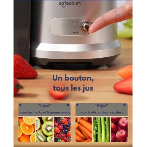 Centrifugeuse - Extracteur de jus Safecourt Kitchen - Fruits & Légumes - Large Ouverture - 3 Vitesses - 1200 W