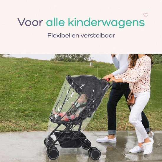 Qwali Rain Cover Pram Universal - Poussette - Rain Cover Buggy - Pram Accessories