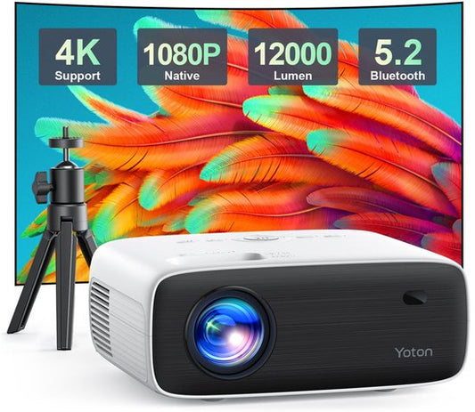 Projecteur Yoton Y6 à distance de projection standard, LED 1080p (1920 x 1080), blanc