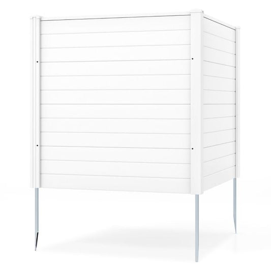 Coast Fencing - Clôture de jardin - 2 pièces - 123 x 123 cm - Blanc Noir