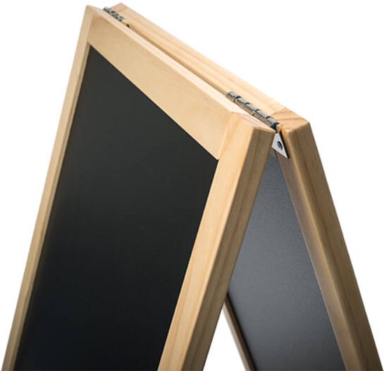 Tableau noir érable 75 x 135 cm cadre en pin - tableau publicitaire double face