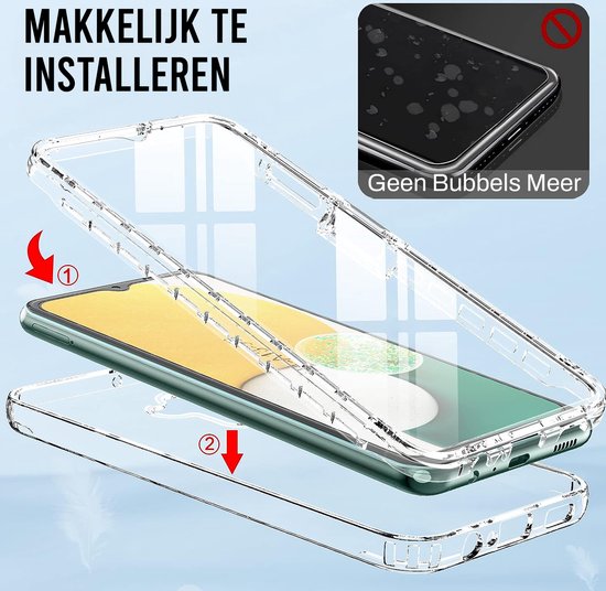 Étui 2-en-1 Podec avec protection d'écran, compatible avec le Samsung Galaxy A13 5G, étui transparent pour téléphone - Étui antichoc