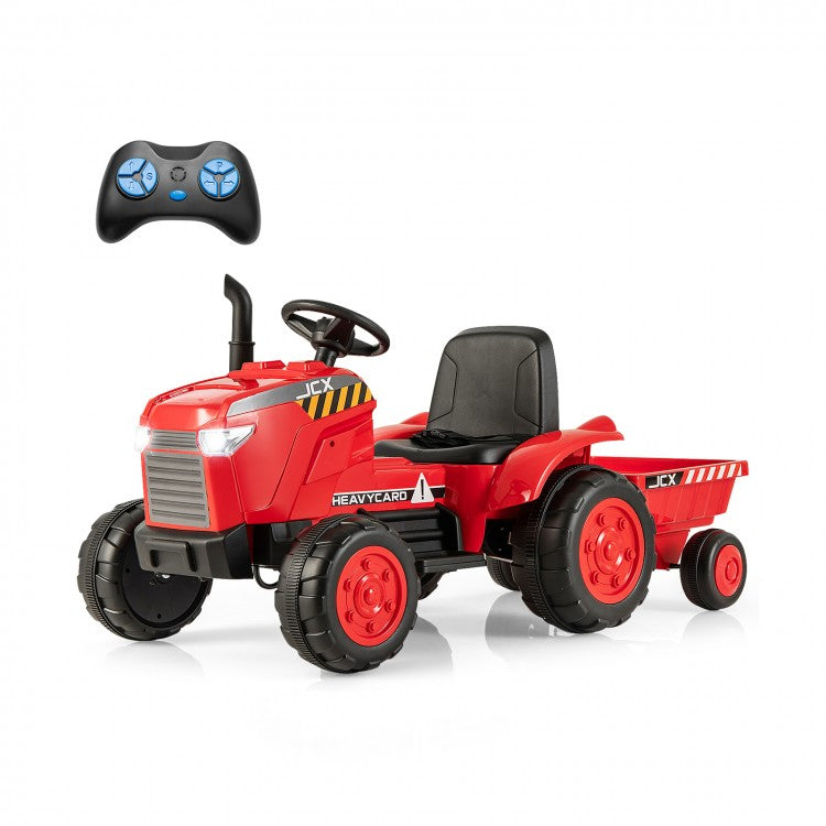 Coast Tractor - PP & Metal - 12V - 3.5 Km/h - 125 cm x 58 cm x 60 cm - Rouge