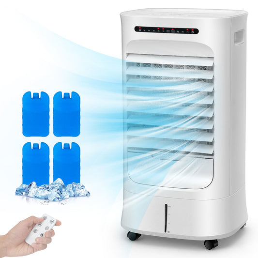 Coast 3-en-1 : ventilateur et humidificateur d'air portable avec réservoir d'eau de 10 L - 39 x 33 x 74 cm  - Blanc