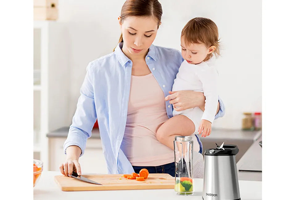 Shardor Mini Blender 600 ml | Puissant 350W | Chaud et froid (0-100°C) | Inclut un gobelet To-Go | Compact et lavable au lave-vaisselle