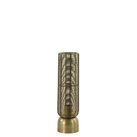 Lampe à poser Lezuza Ø11x39,5 cm - Bronze antique - Design épuré et atmosphérique