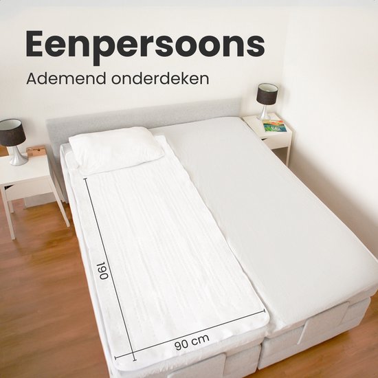 Couverture électrique Auronic XL - 190x90 cm - 1 personne - 3 niveaux de chaleur - drap-housse avec sangles élastiques - Couverture chauffante - Blanc