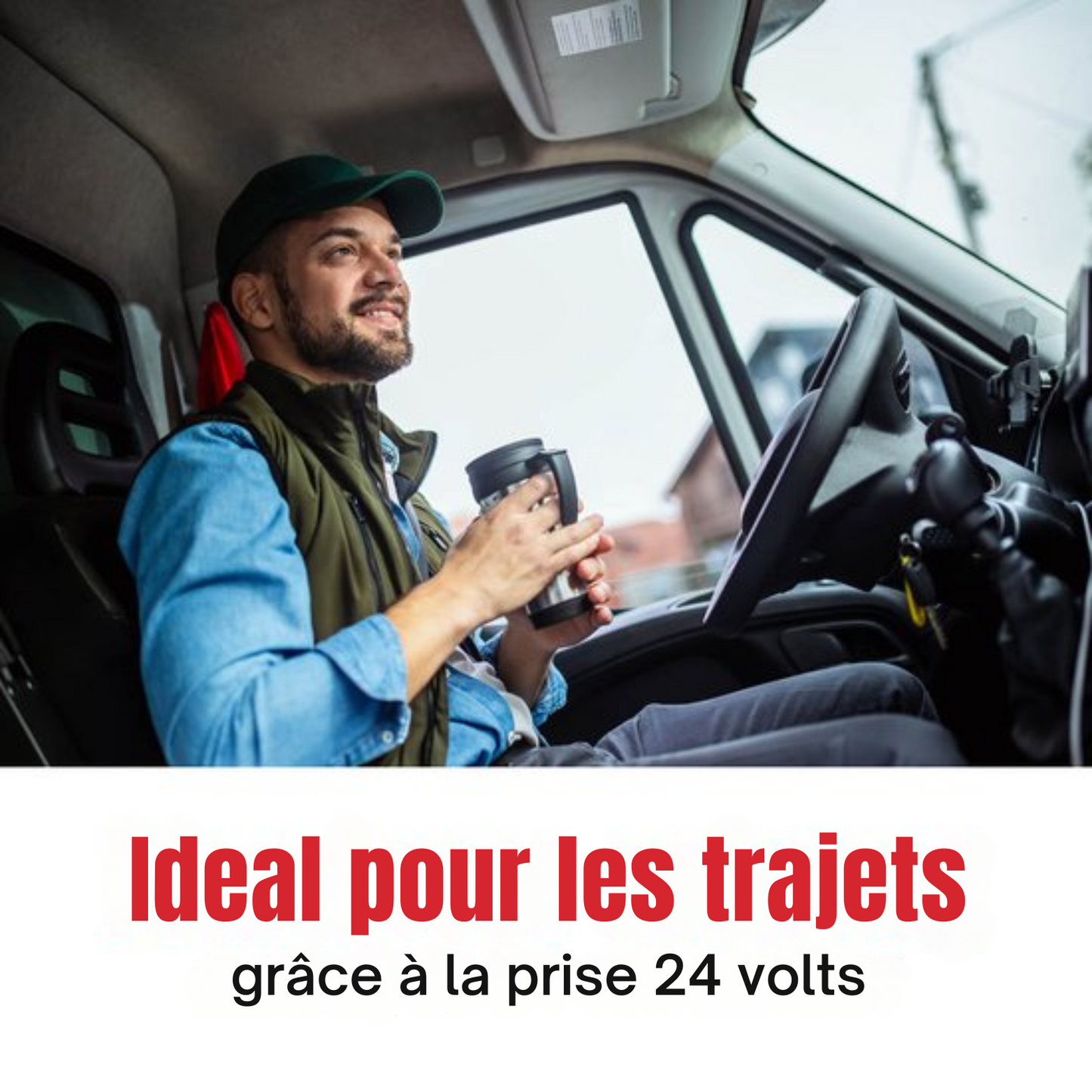 Cafetière portable - All Ride - Machine à café - pour camion - 24 Volt - Mug inclus